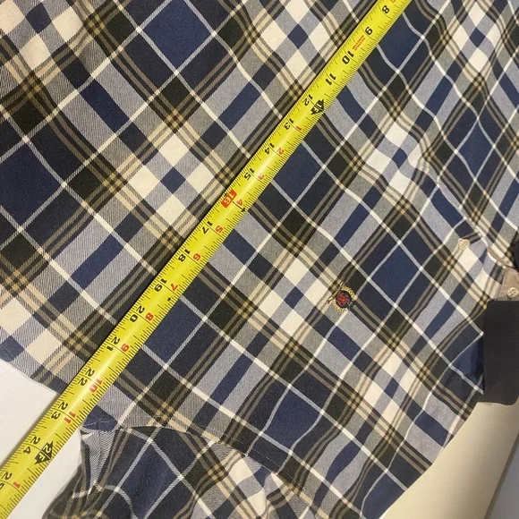 🎉2/$30 Tommy Hilfiger Vintage Plaid LongSleeve Polo Shirt Men's Large Pullover - Picture 11 of 14